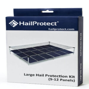 Large Hail Protection Kit for 9-12 solar panels with steel support arms and hail net