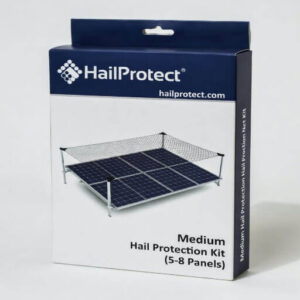 Medium Hail Protection Kit for 5-8 solar panels with steel support arms and hail net